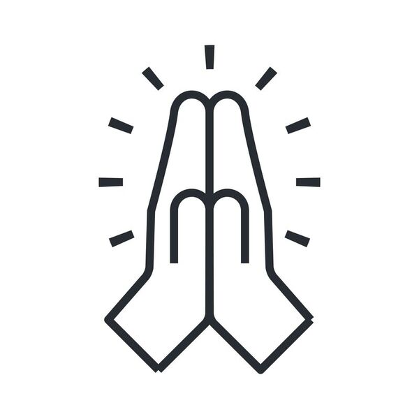 Beten-Hände Symbol